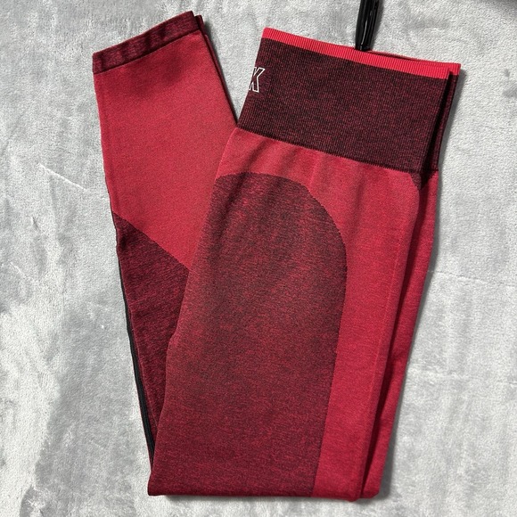 Victoria's Secret Pants - Victoria's Secret Pink Women's Medium Red Seamless Tight Active Leggings